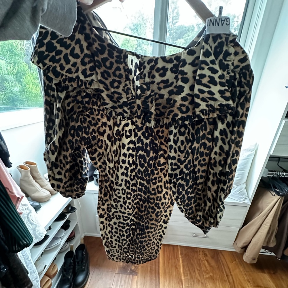 Ganni leopard dress